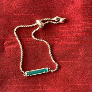 Kendra Scott Emerald Green bar style bracelet